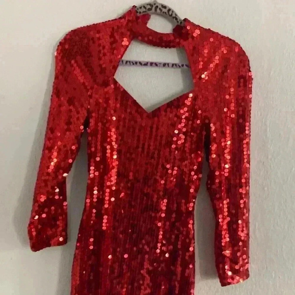 Red Sequin Dress - Picture 1 of 9